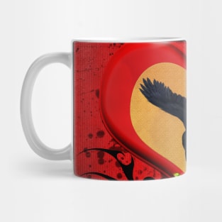 Wonderful crow on a heart Mug